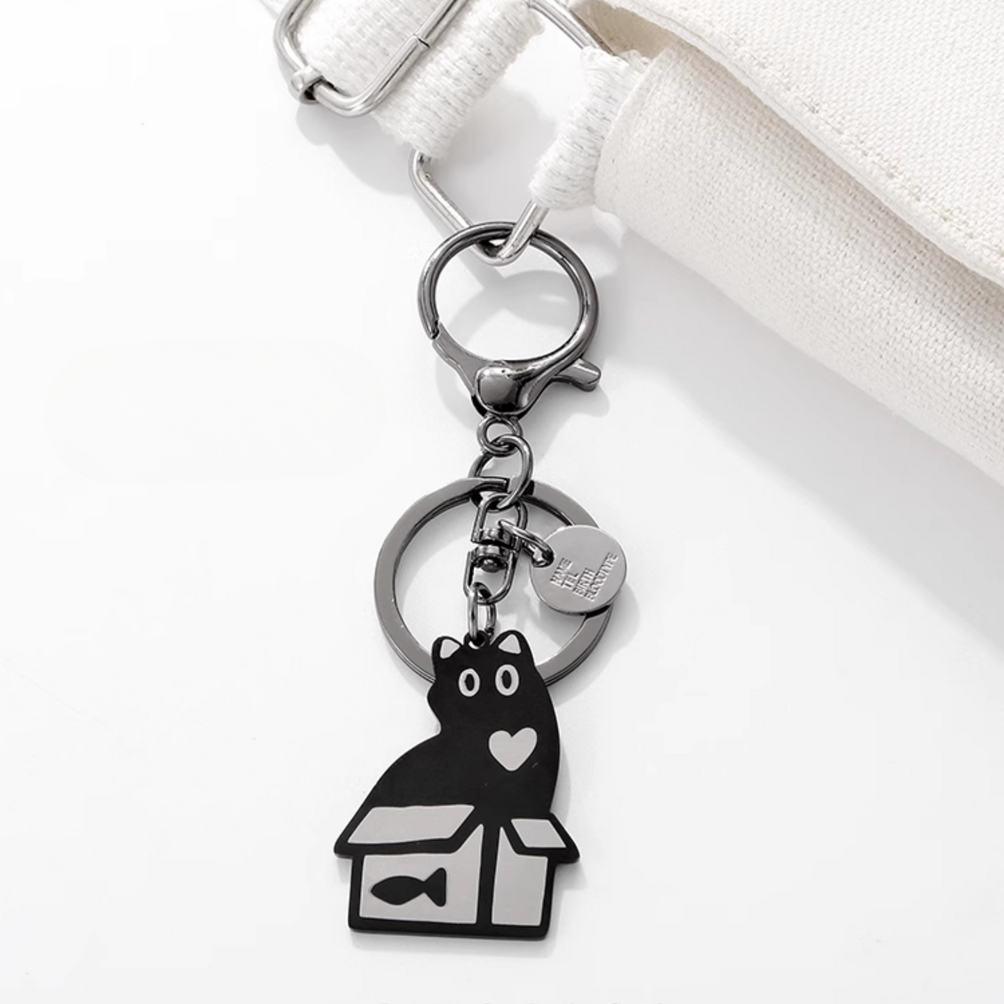 Kitten in Box Keychain