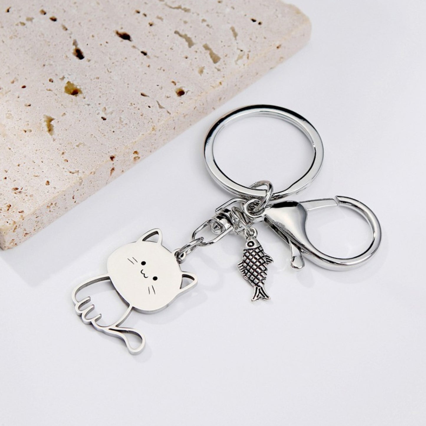 Fish Kitty Keychain