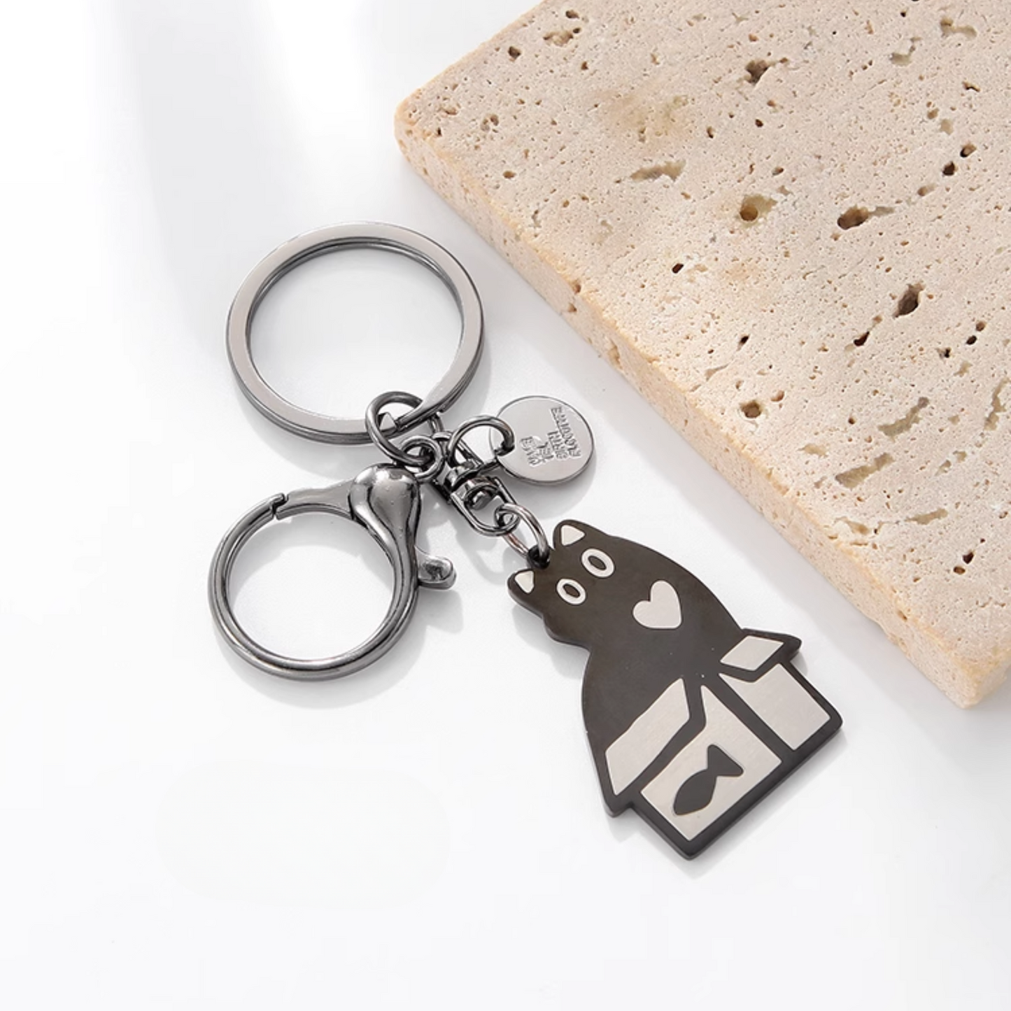 Kitten in Box Keychain