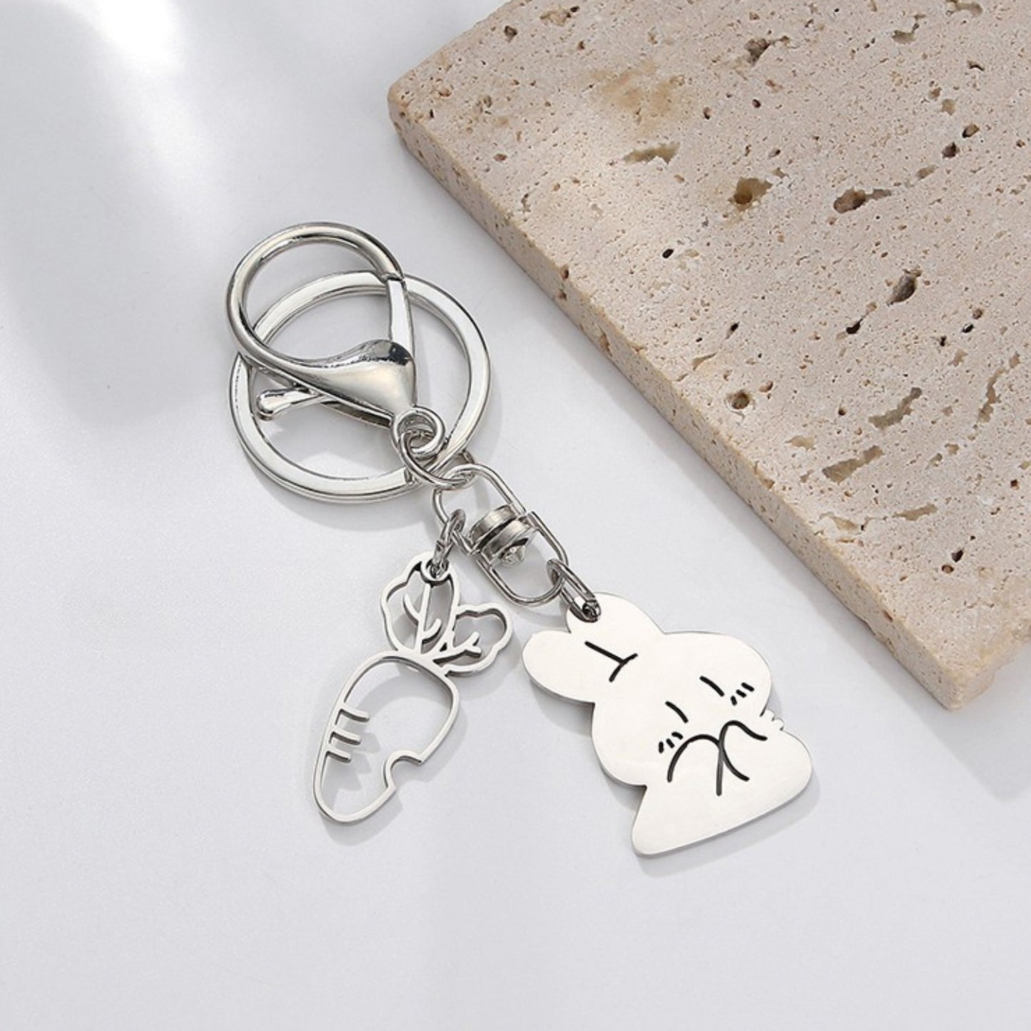 Carrot Bunny Keychain