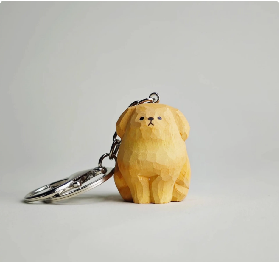 Golden retriever keychain