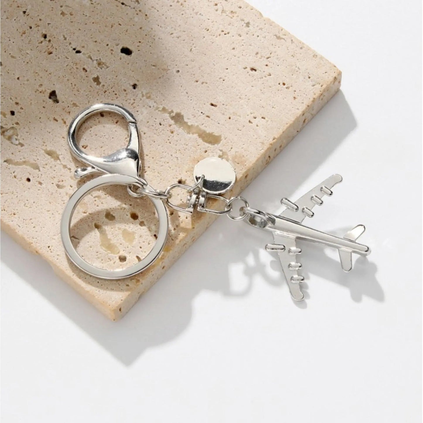 Handmade Airplane Metal Keychain - Adventure Awaits!