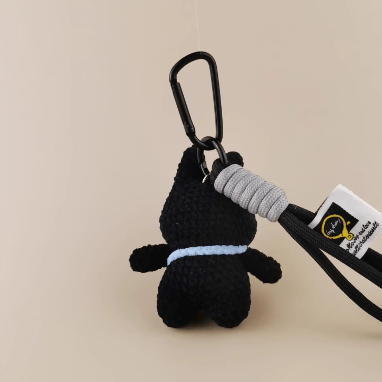 Handmade Big Cat Plush Doll with Cute Bib - A Playful Companion for Your Style