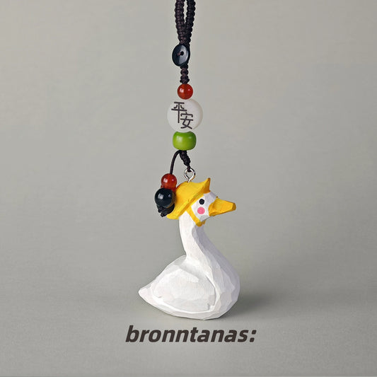 Duck Wooden keychain