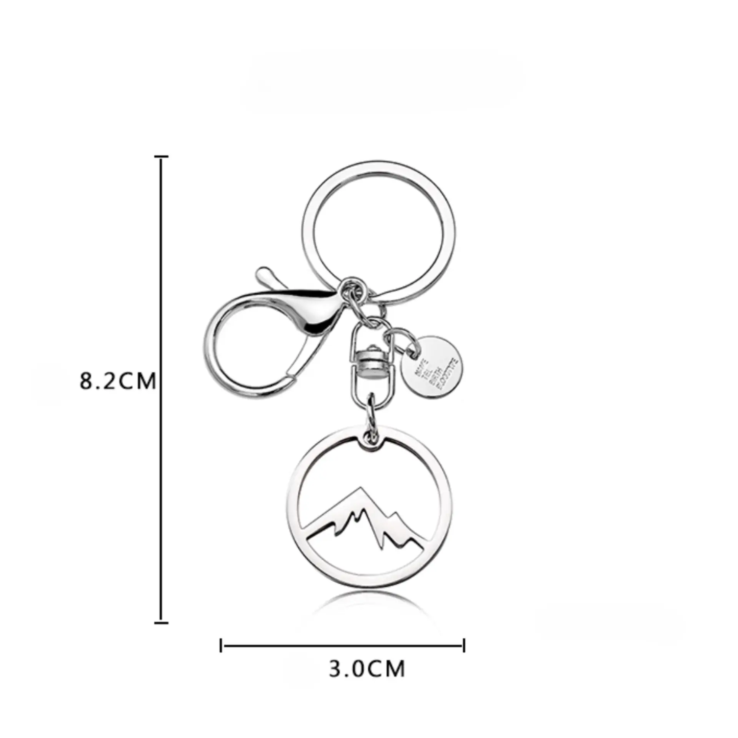 Handmade Snow Mountain Metal Keychain - Adventure Ready!