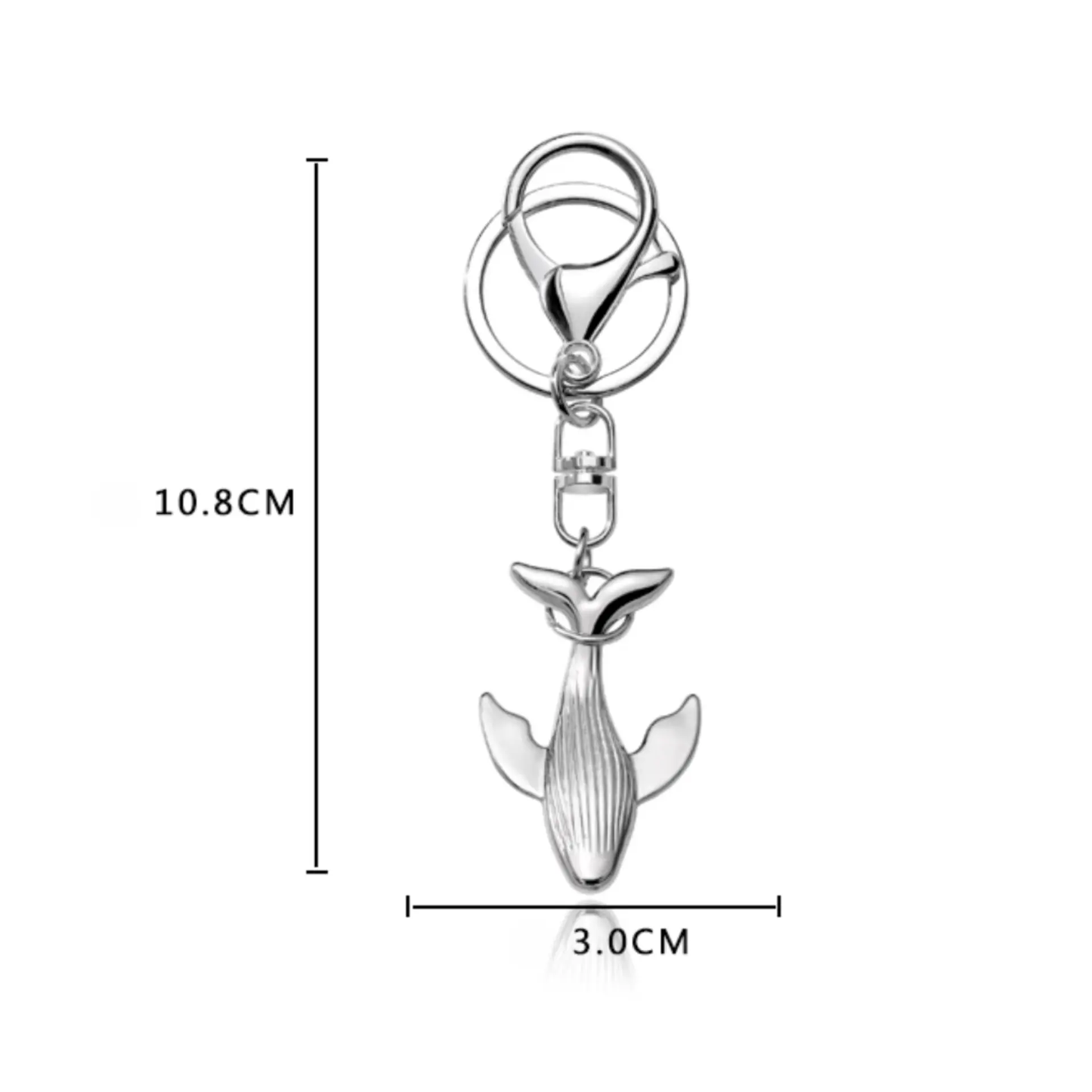 Handmade Whale Metal Keychain: Ocean-inspired Accessory for Adventurers