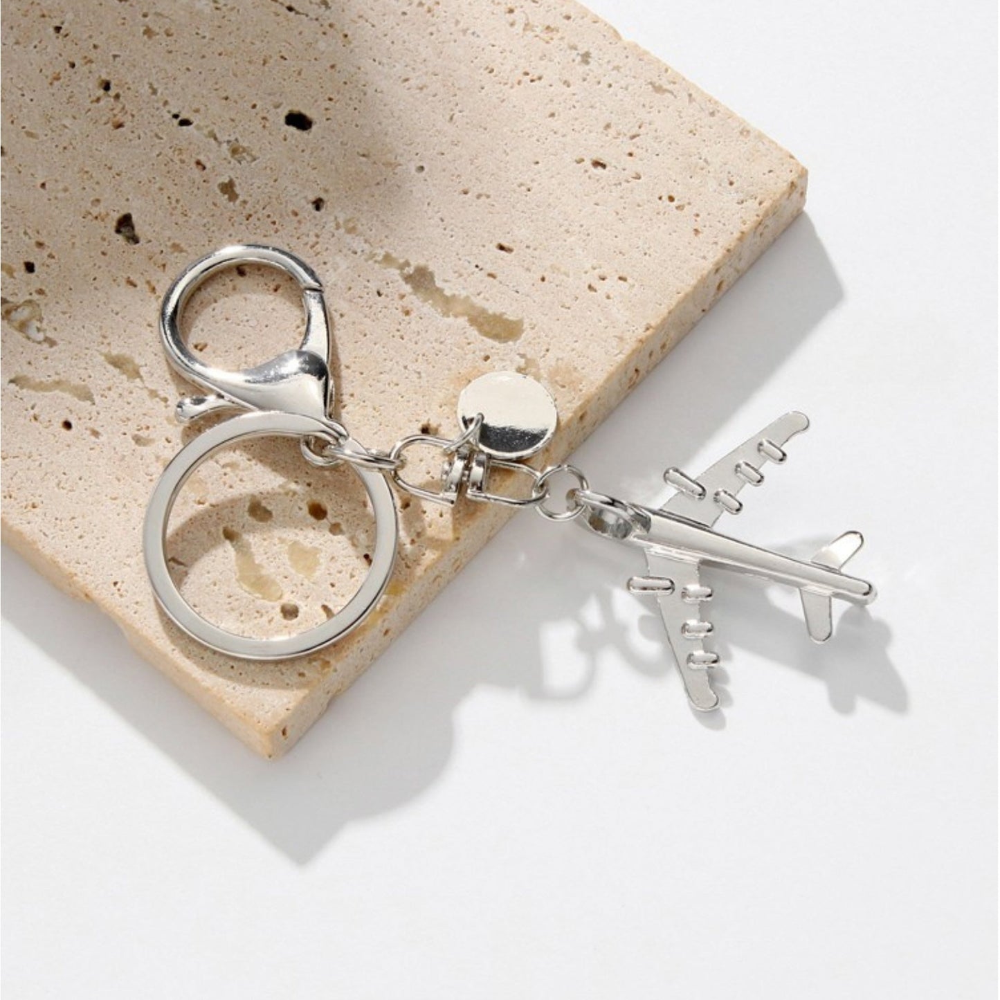 Handmade Airplane Metal Keychain - Adventure Awaits!