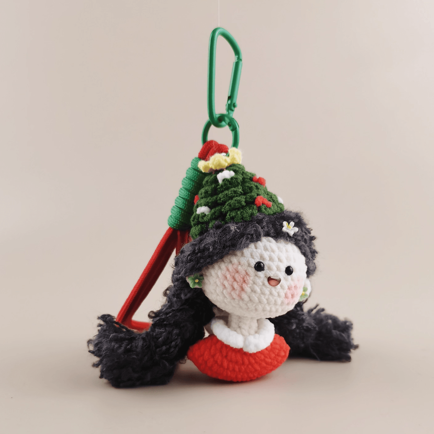 Christmas Girl Plush Doll - Festive Outfit, Soft Material