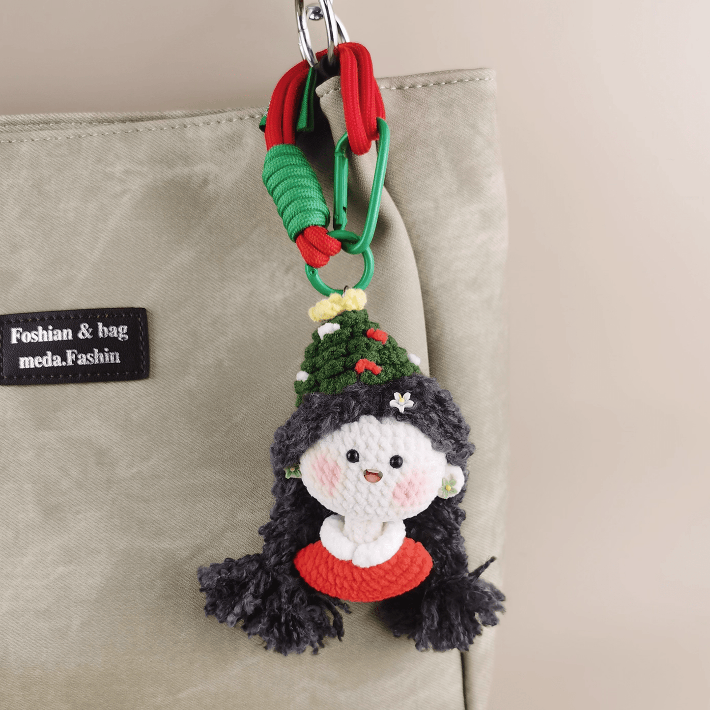 Christmas Girl Plush Doll - Festive Outfit, Soft Material