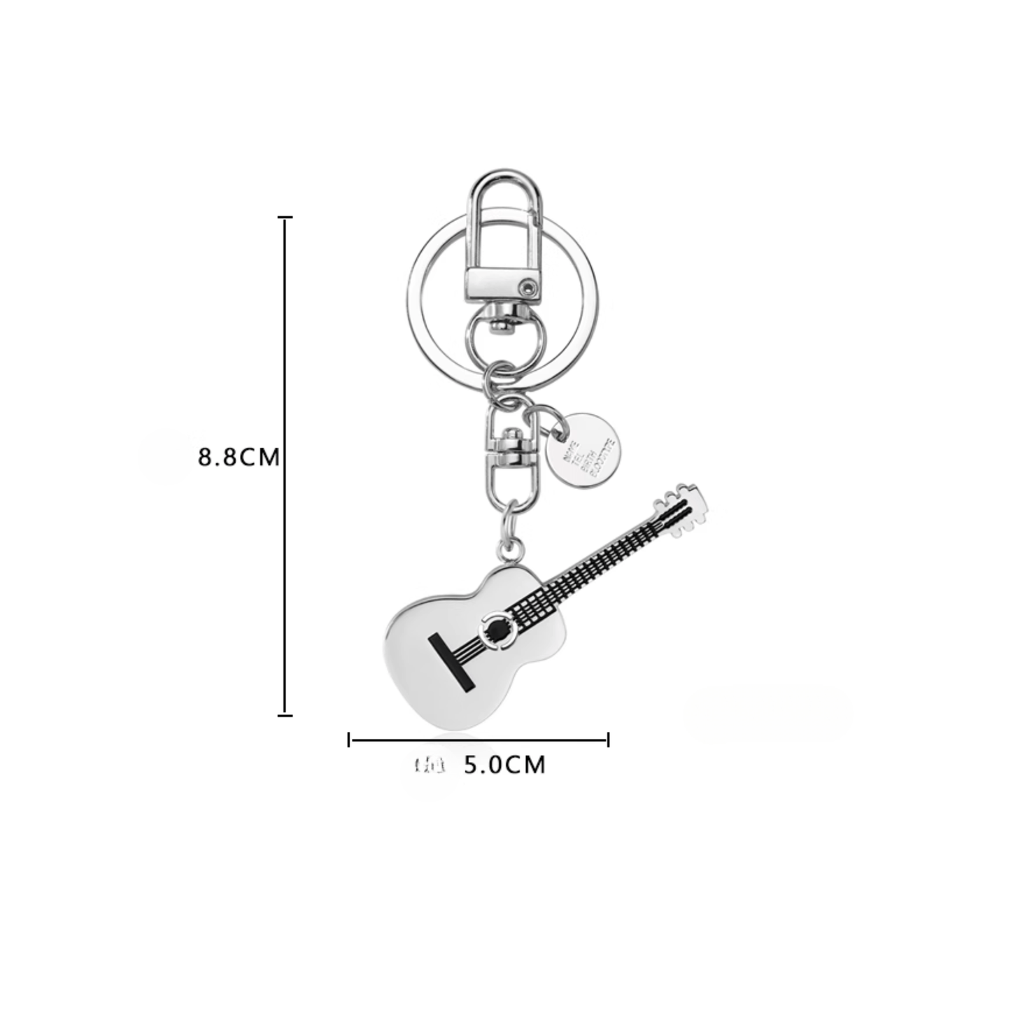 Music Lover's Guitar Metal Keychain - Durable & Stylish Accessory!