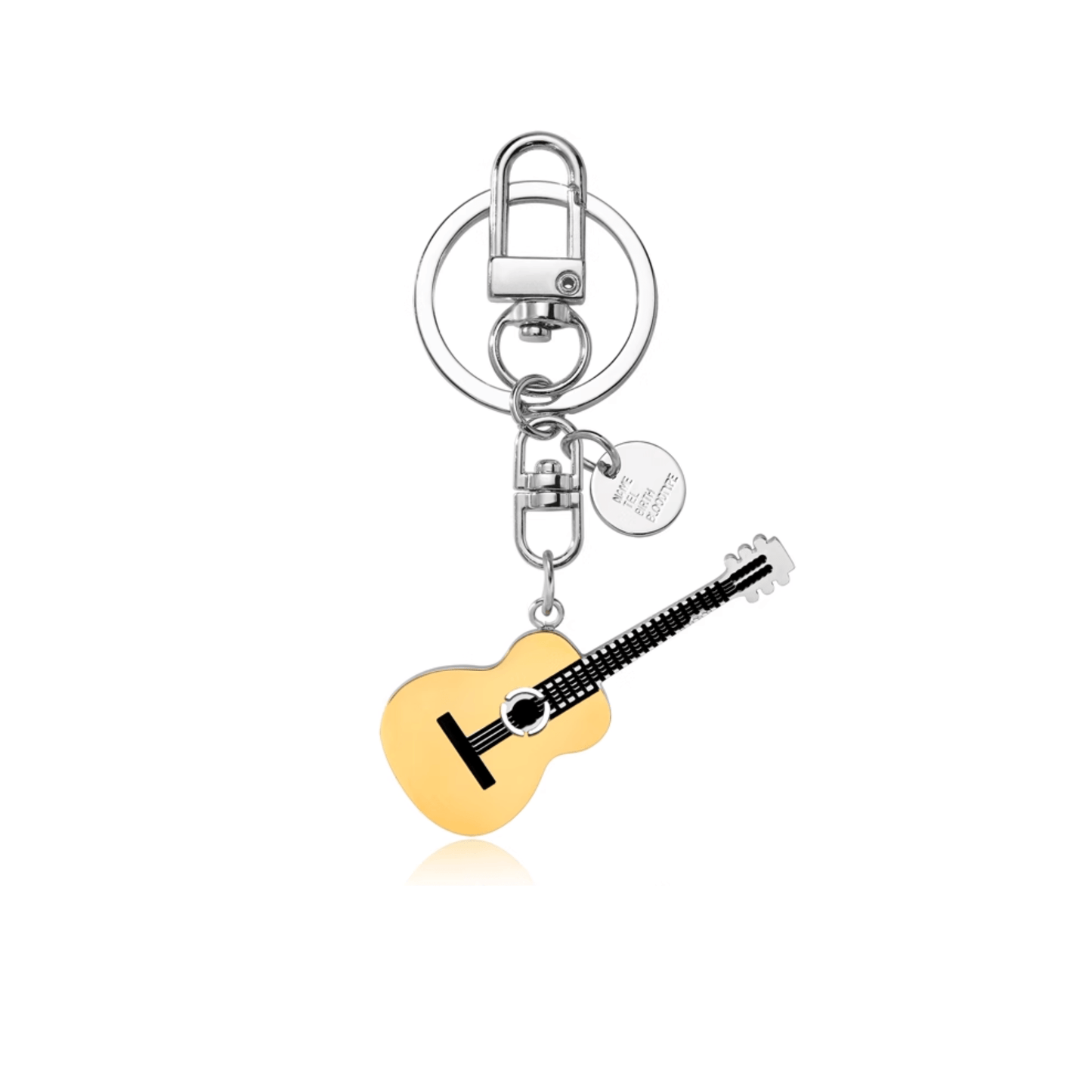 Music Lover's Guitar Metal Keychain - Durable & Stylish Accessory!