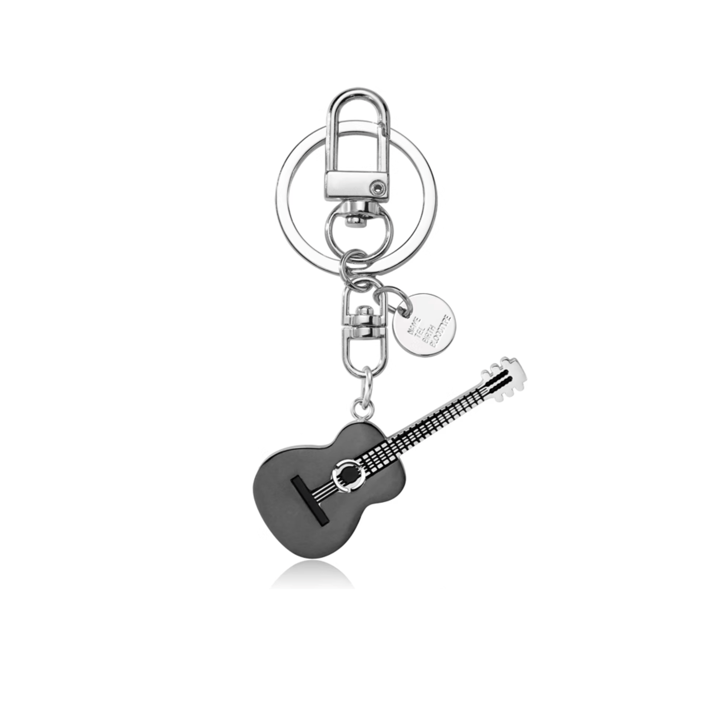 Music Lover's Guitar Metal Keychain - Durable & Stylish Accessory!