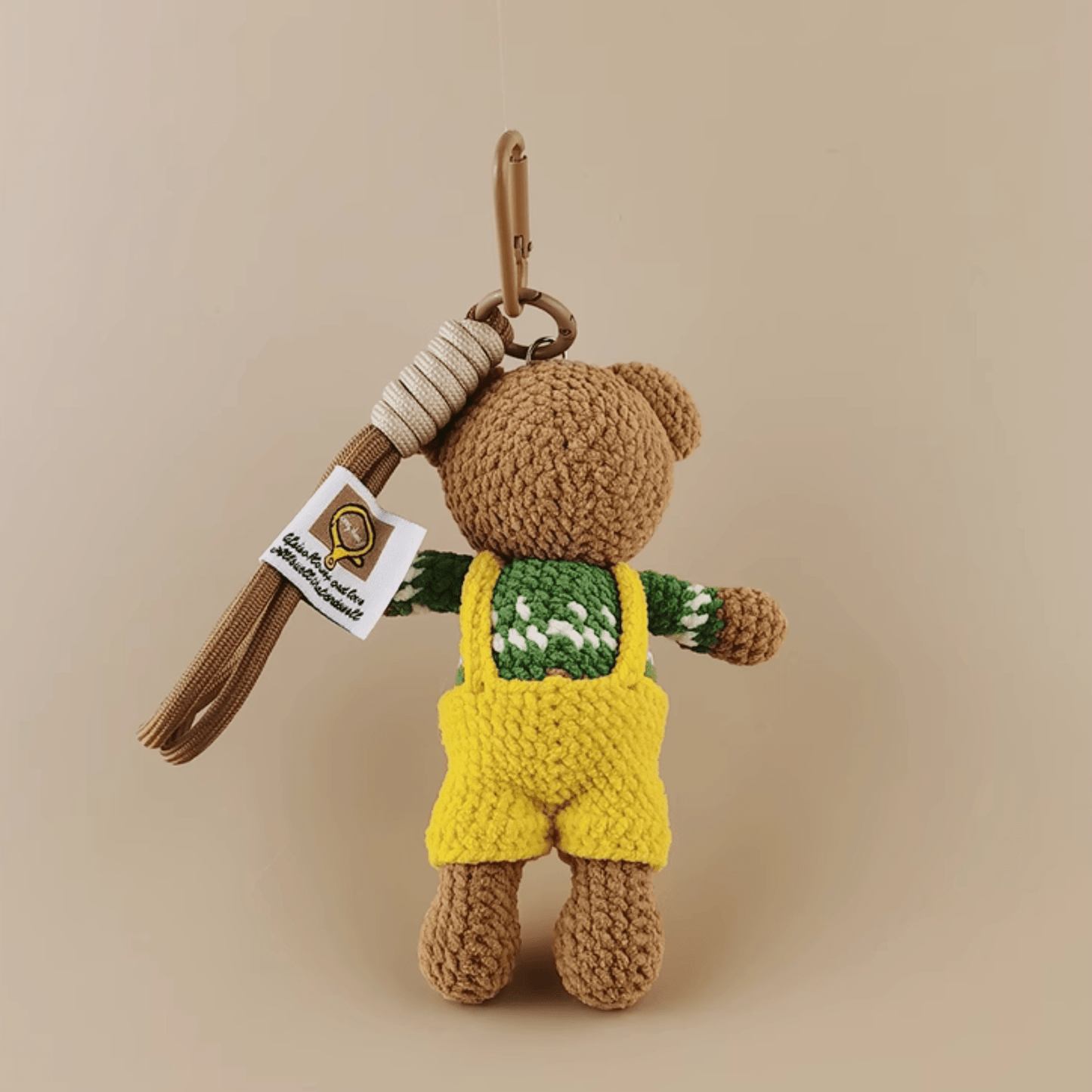 Handmade Overall Bear Plush Doll: Classic Style Companion
