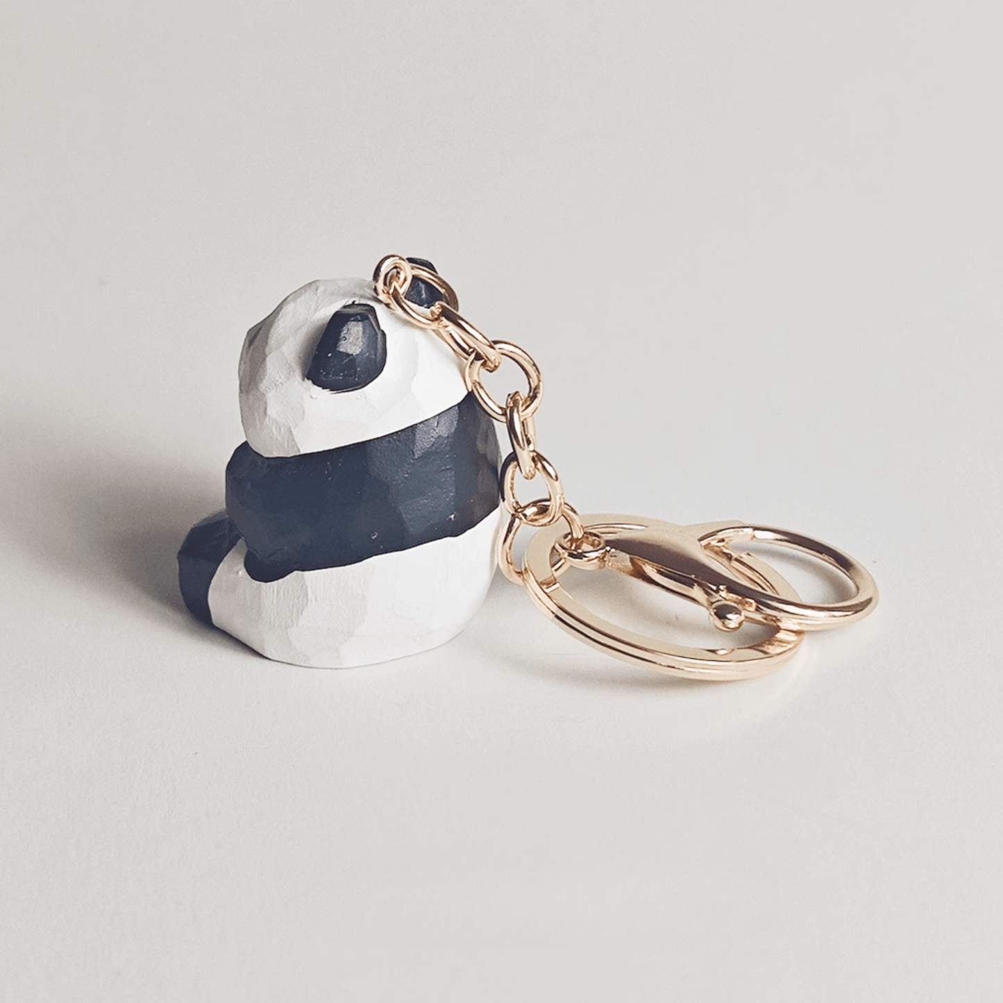 Handcrafted Wooden Panda Keychain - Whimsical Style Statement