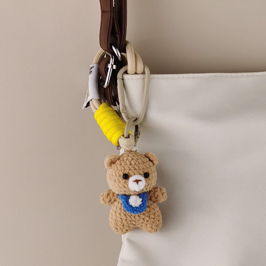 Blue Bib Bear Doll