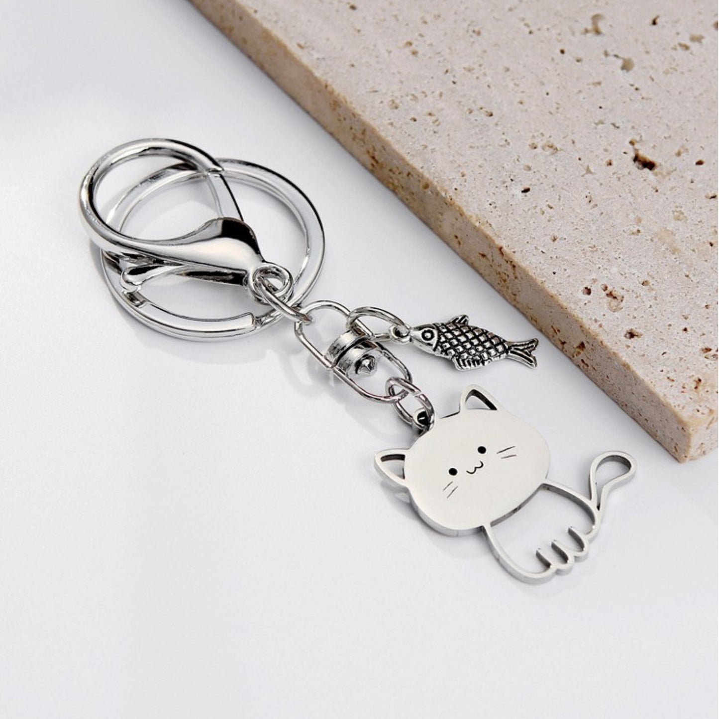 Fish Kitty Keychain