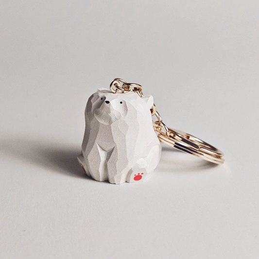 Polar bear keychain