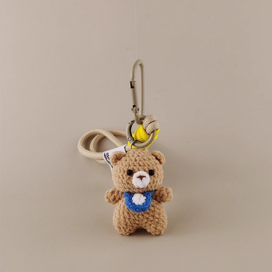 Blue Bib Bear Doll
