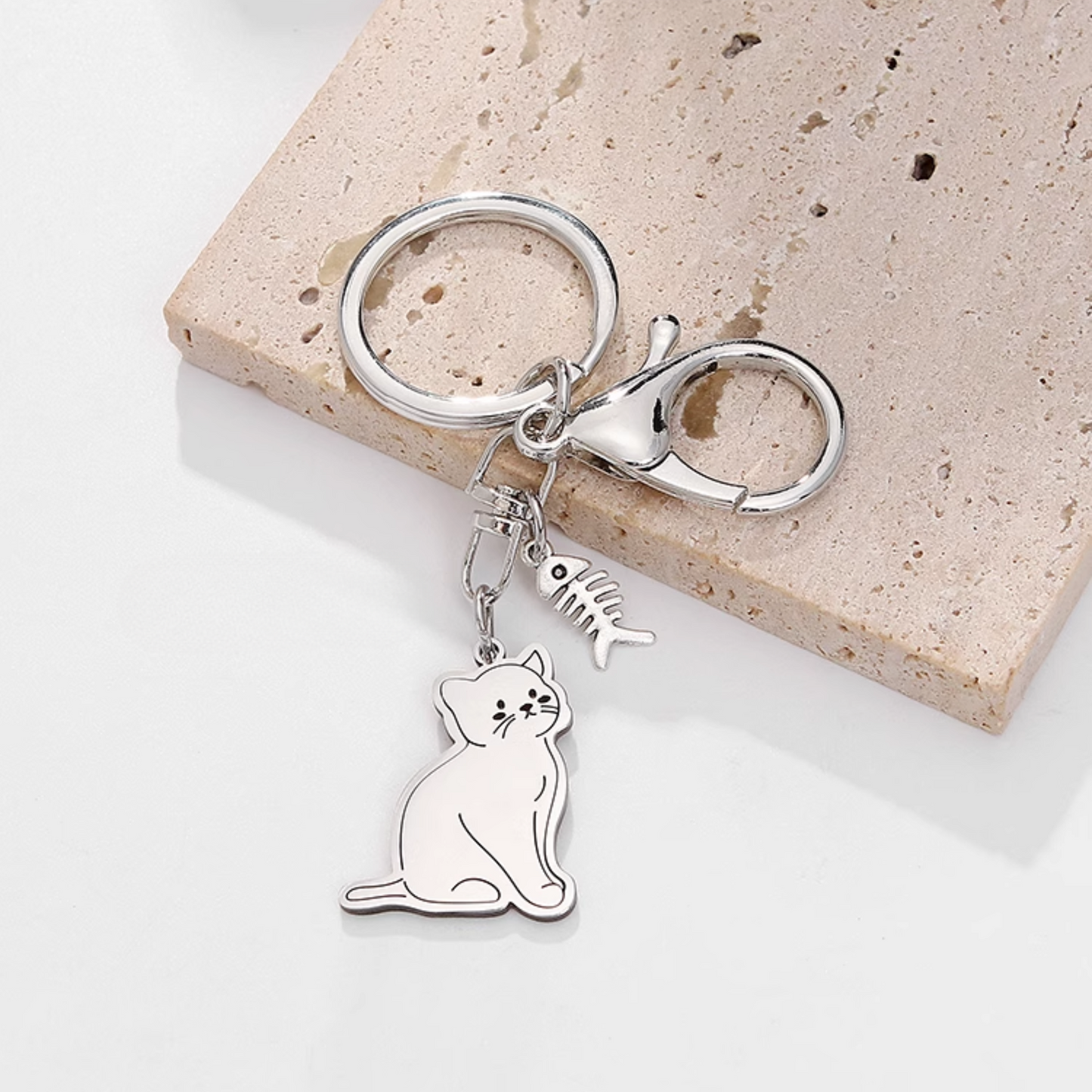 Stylish Kitten Keychain
