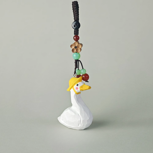 Duck Wooden keychain