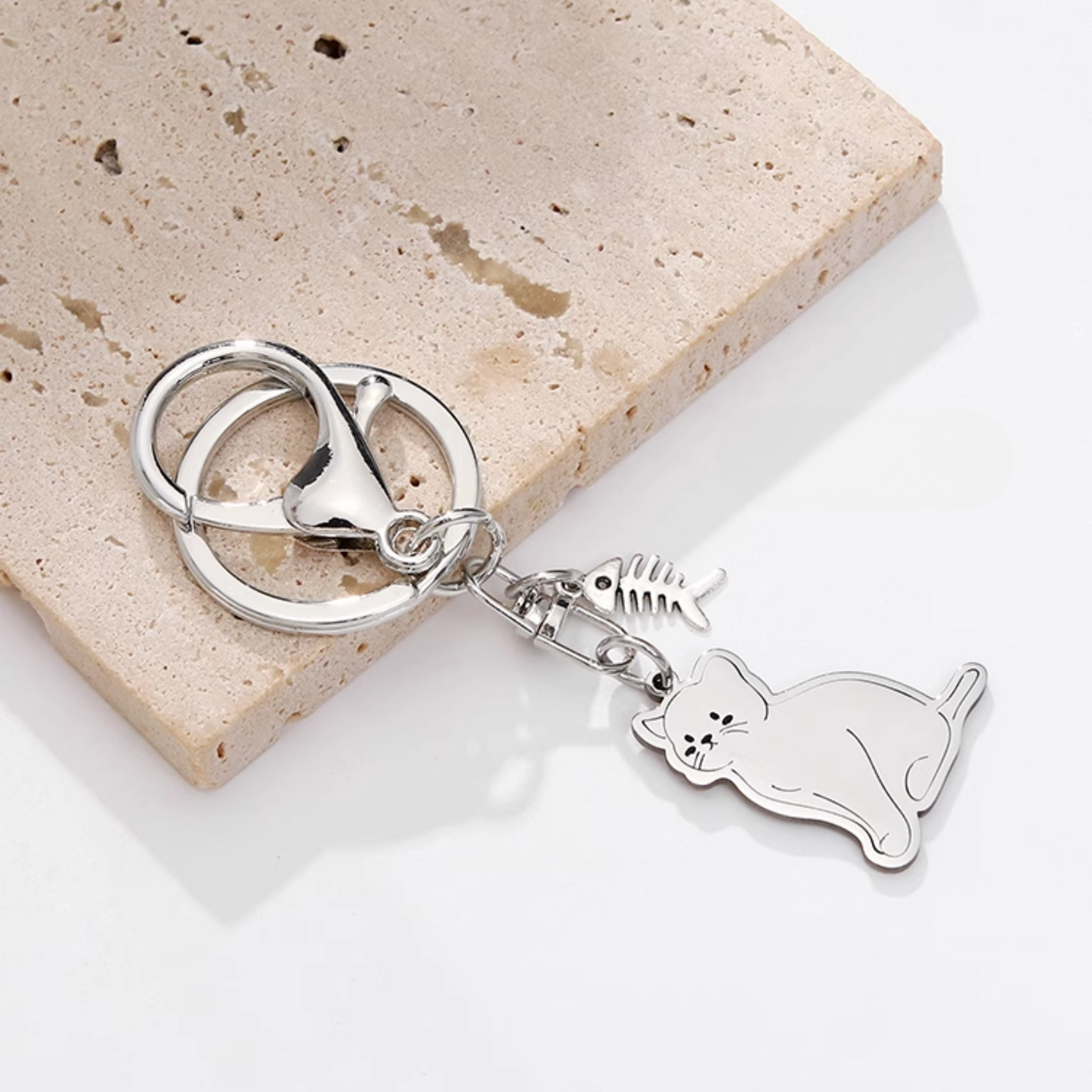 Stylish Kitten Keychain