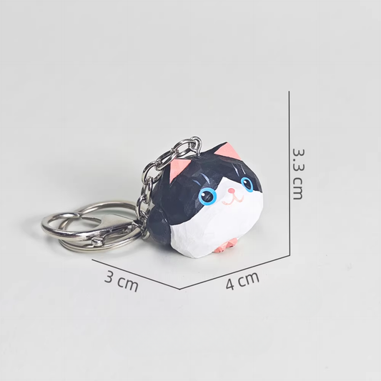 cow cat keychain