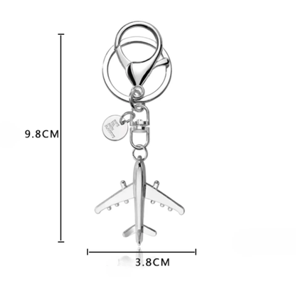 Handmade Airplane Metal Keychain - Adventure Awaits!