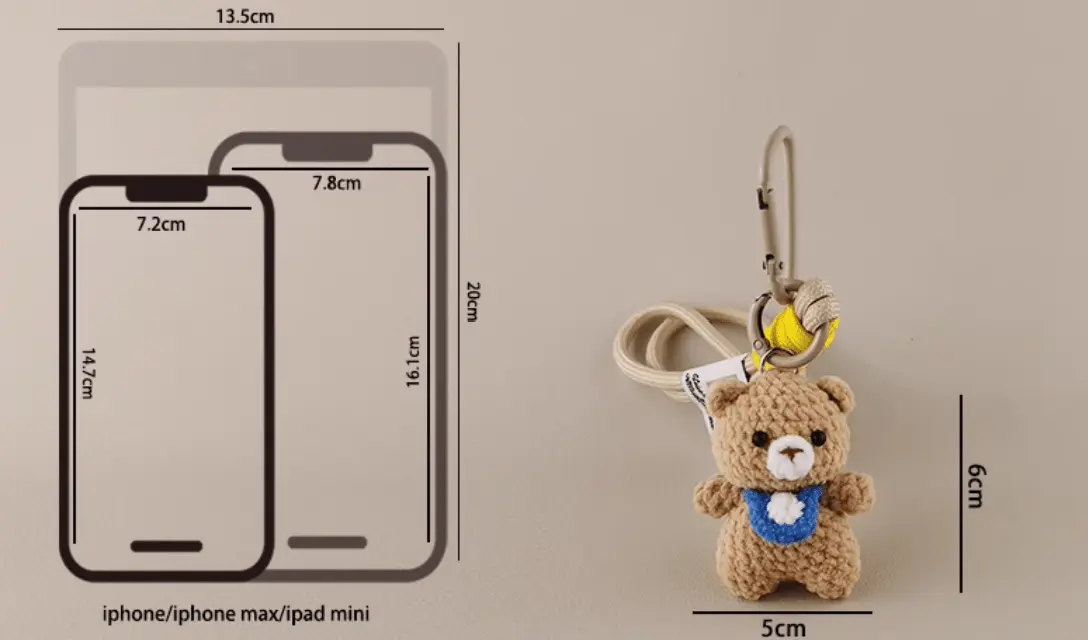 Handmade Bib Bear Plush Doll: Your Playful Companion