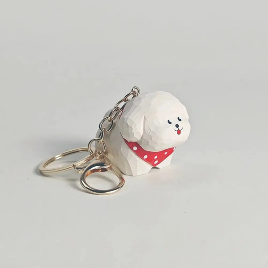 Bichon dog keychain - REVEALME