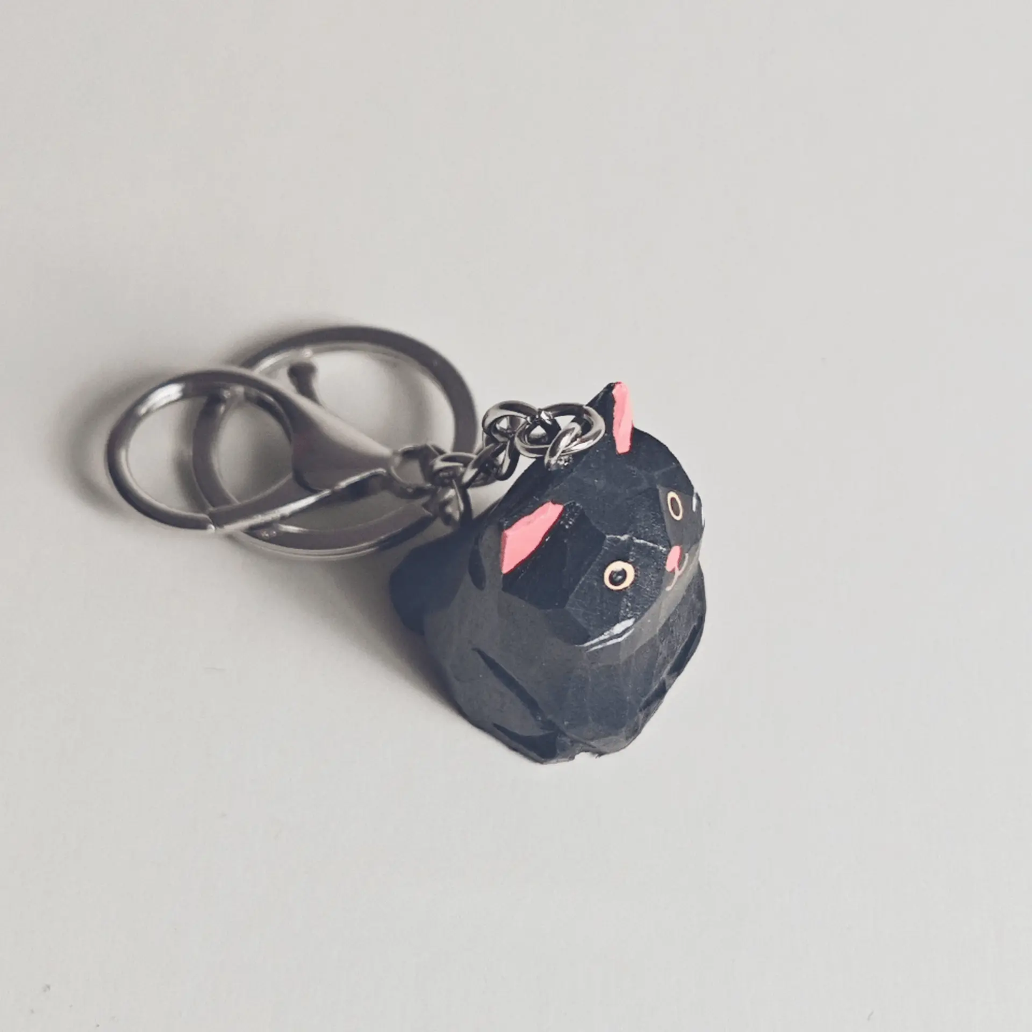 Black kitty keychain