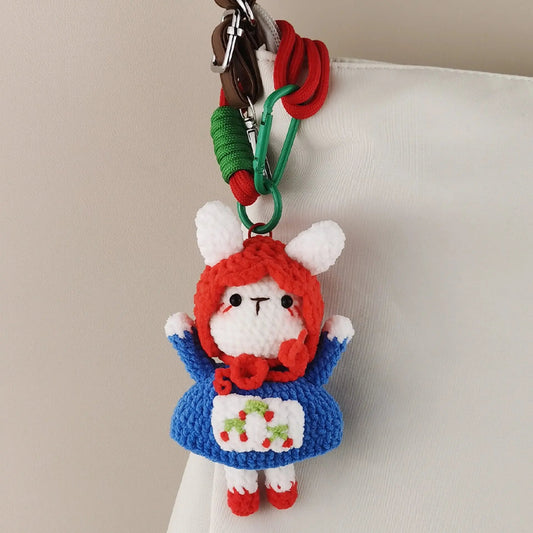 Handmade Pastoral Bunny Plush Doll: Nostalgic Nature Companion