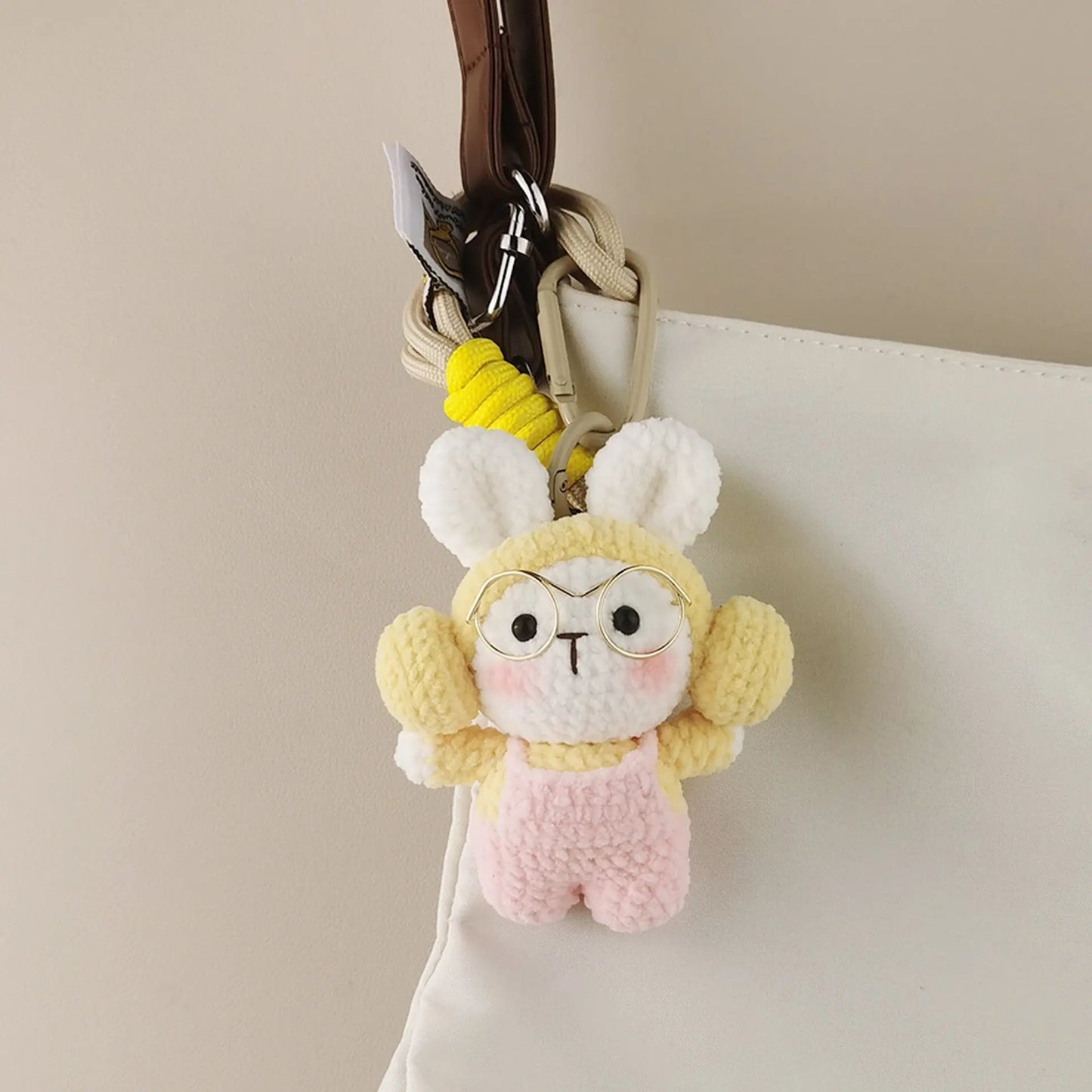 Handmade Headphone Bunny Plush Doll - Cozy Music-loving Companion