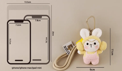 Handmade Headphone Bunny Plush Doll - Cozy Music-loving Companion