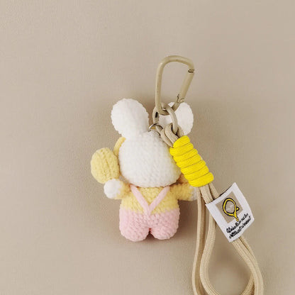 Handmade Headphone Bunny Plush Doll - Cozy Music-loving Companion