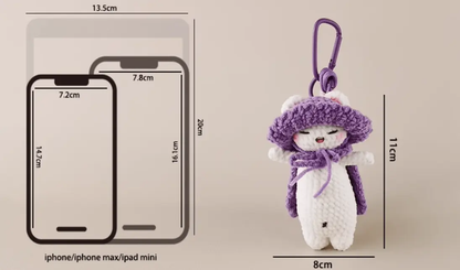 Handmade Busybody Cat Plush Doll - A quirky, humorous addition to your collection!