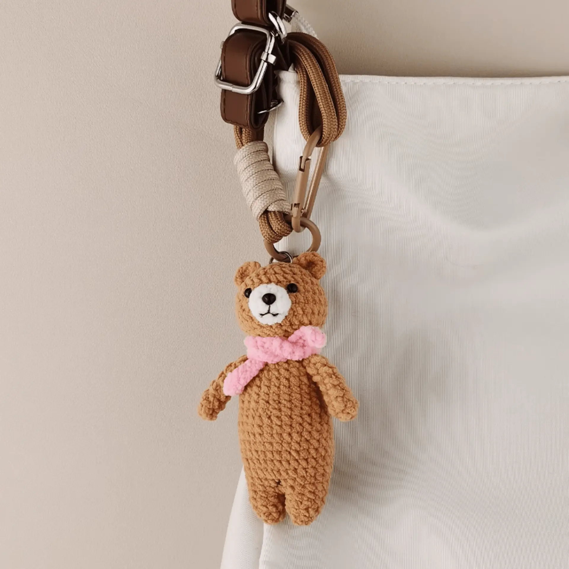 Cozy Scarf Bear Plush Doll: Handmade Warmth & Comfort