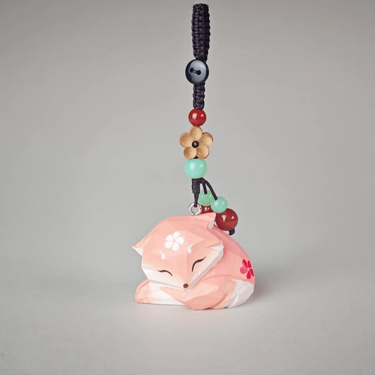 Wooden Fox Keychain: Elegant, Timeless, Handcrafted