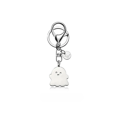 Artisan-Crafted Ghost Metal Keychain: Personalize Your Bag