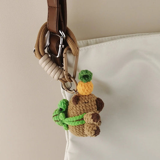 Handmade Bib Capybara Plush Doll: Uniquely Quirky Companion