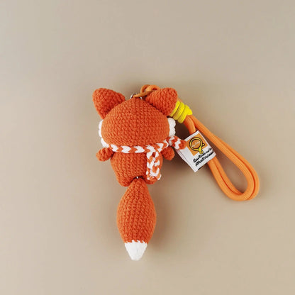 Handmade Bib Fox Plush Doll: Cute Collection Companion for Animal Lovers