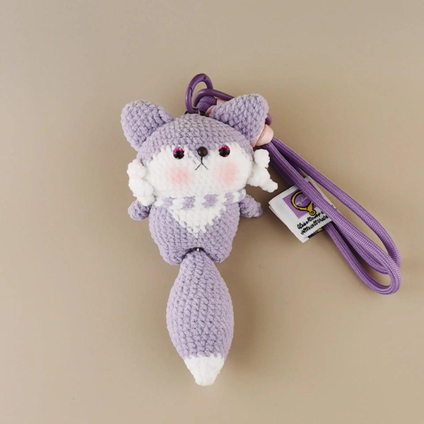 Handmade Bib Fox Plush Doll: Cute Collection Companion for Animal Lovers