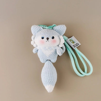 Handmade Bib Fox Plush Doll: Cute Collection Companion for Animal Lovers