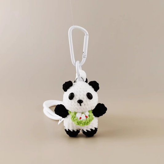 Handmade Bib Panda Plush Doll: Your Playful Companion for Comfort and Warmth