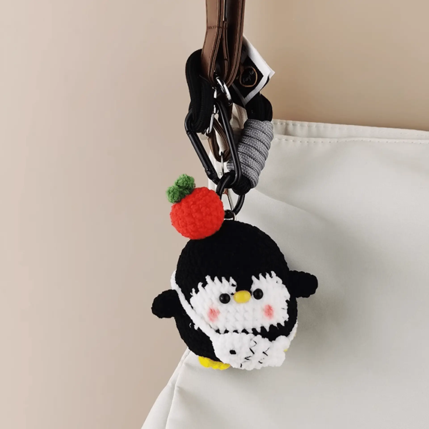 Handmade Bib Penguin Plush Doll - Your Playful Companion for Cuddles!