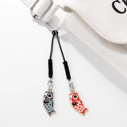 Japanese Koi Carp Metal Keychain: Symbol of Luck & Perseverance