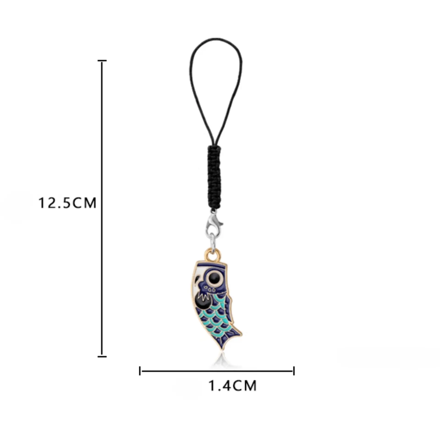 Japanese Koi Carp Metal Keychain: Symbol of Luck & Perseverance