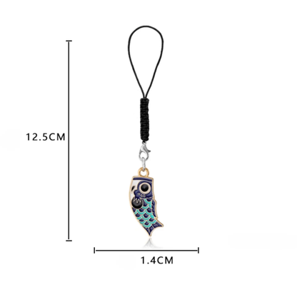 Japanese Koi Carp Metal Keychain: Symbol of Luck & Perseverance