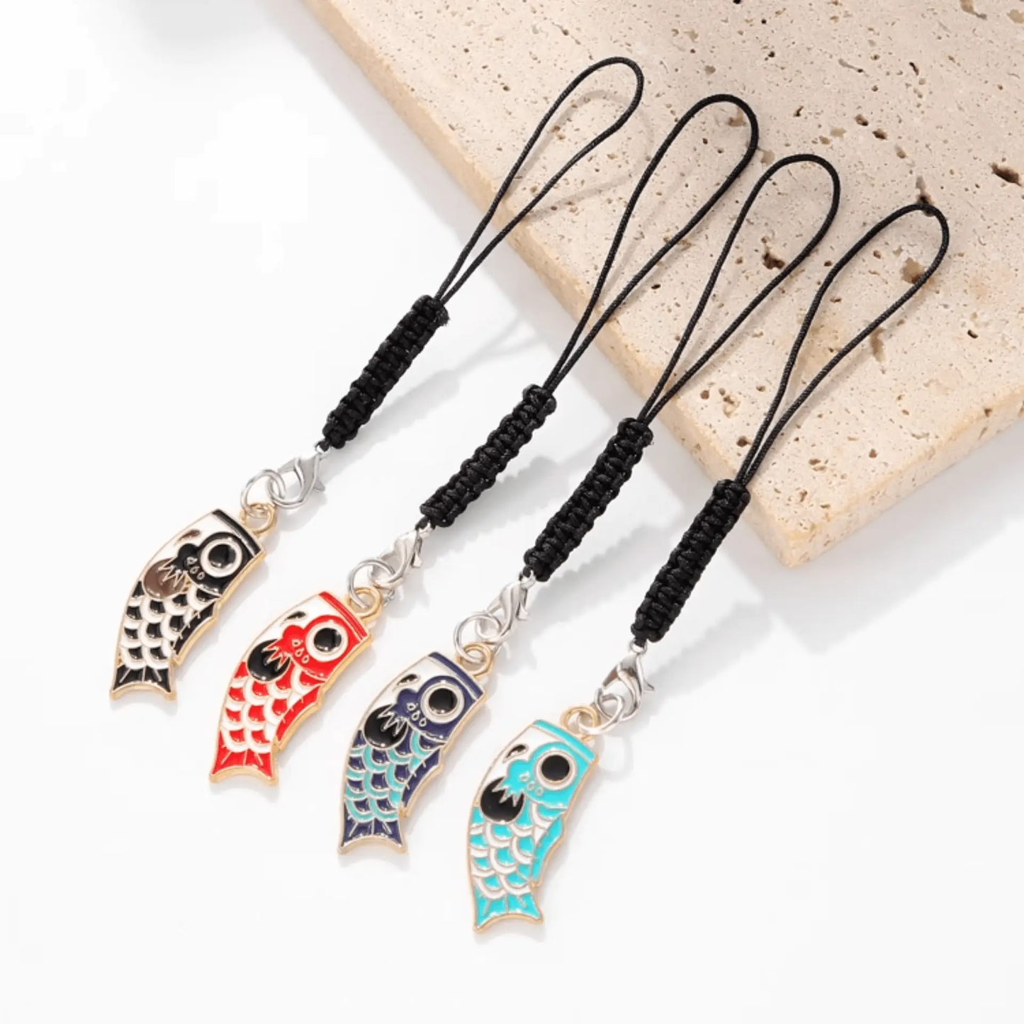 Japanese Koi Carp Metal Keychain: Symbol of Luck & Perseverance