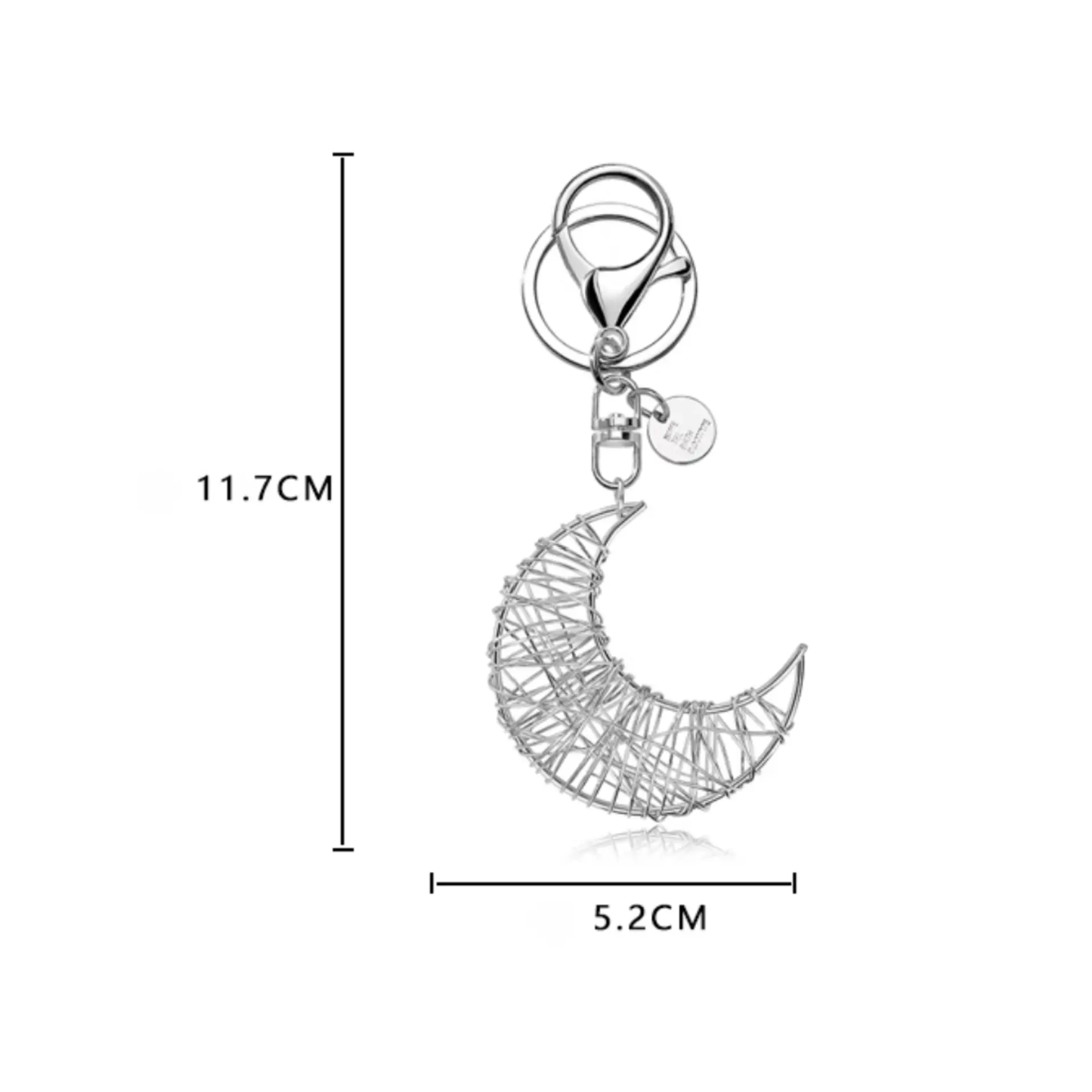 Handmade Holy Moon Metal Keychain - Mystical Celestial Beauty