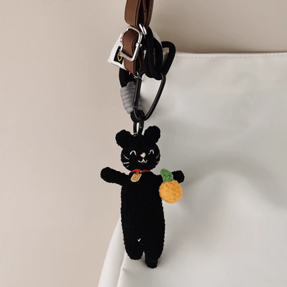 Handmade Nero Cat Plush Doll: Elevate Your Collection with Sophisticated Style!